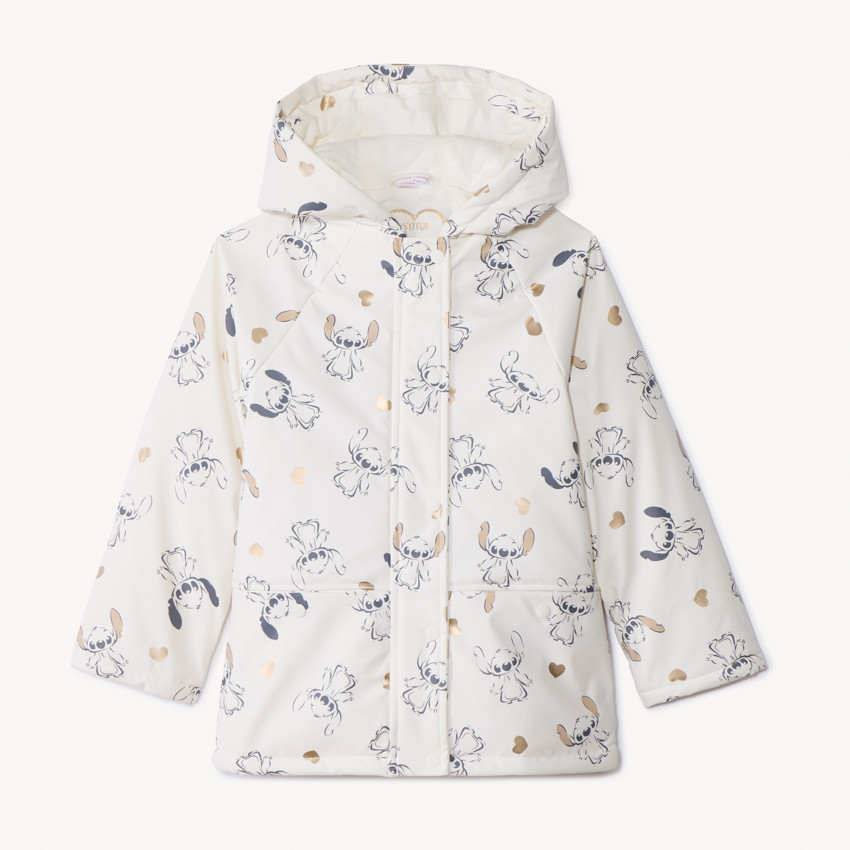 Parka gomme imprimé cœurs/Stitch Disney fille