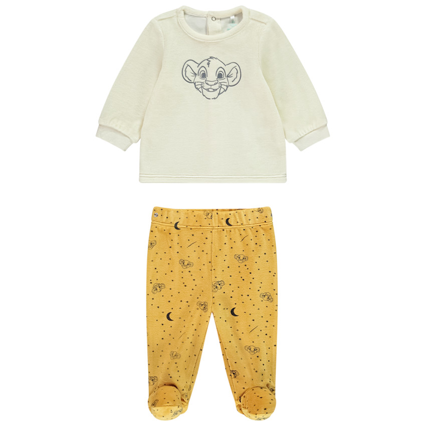 Pyjama 2 pieces en velours Simba Le Roi Lion Disney pour bebe garcon