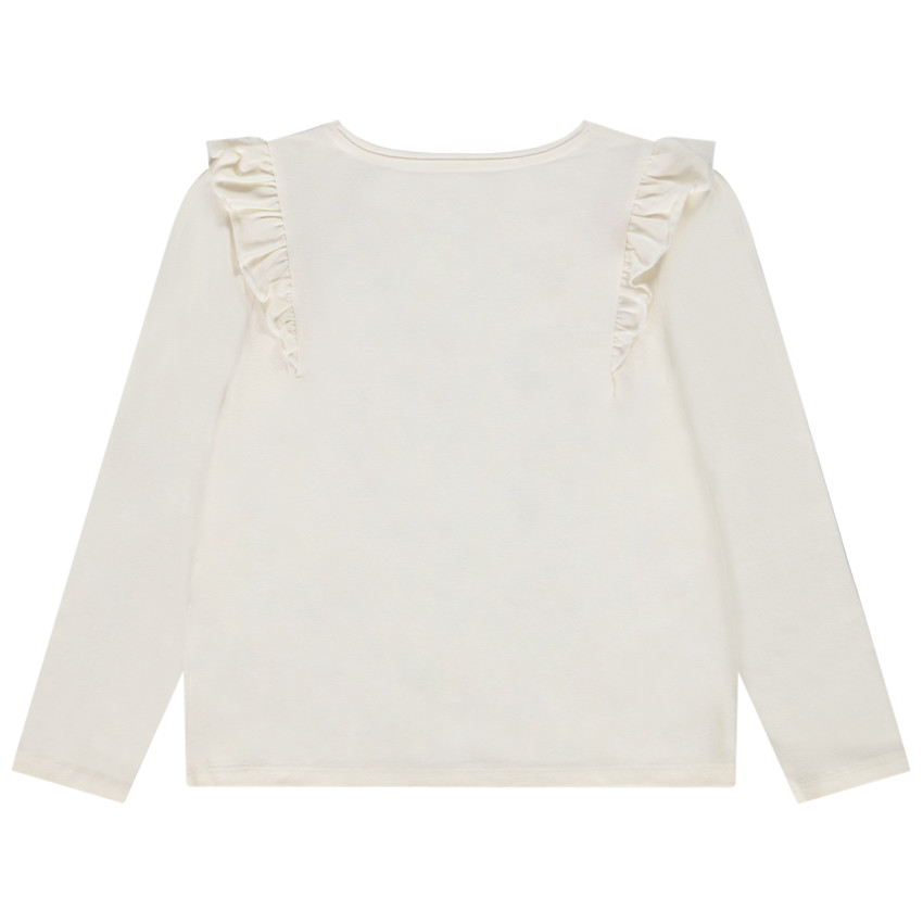 T-shirt manches longues en jersey print oiseau pour fille 