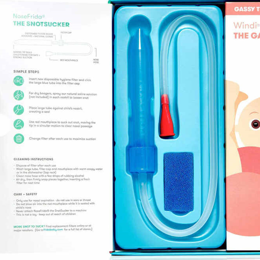 Kit soins bébé basics Blanc/bleu 