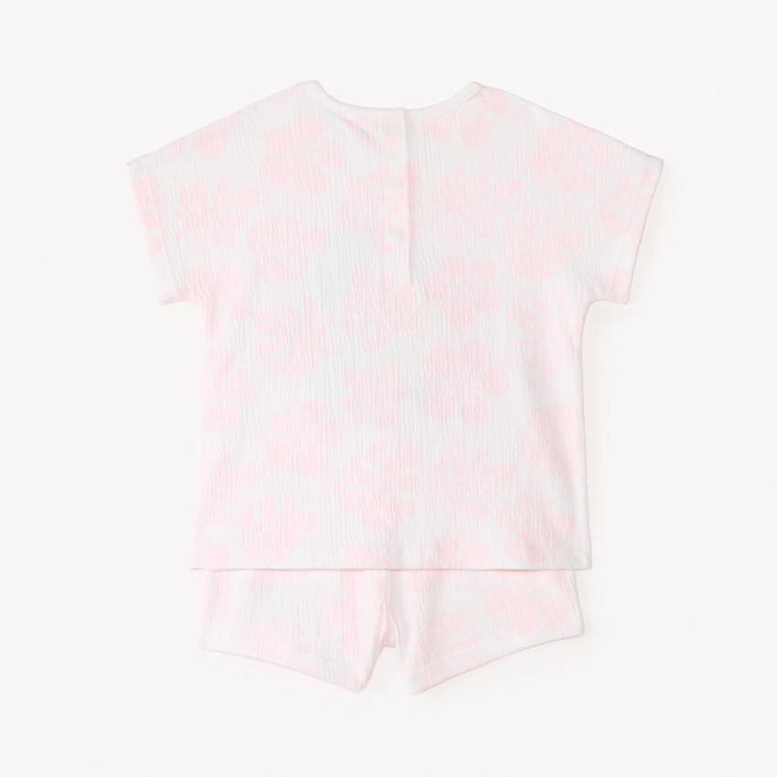 Ensemble court 2 pièces t-shirt + short Stitch Disney pour bébé fille  