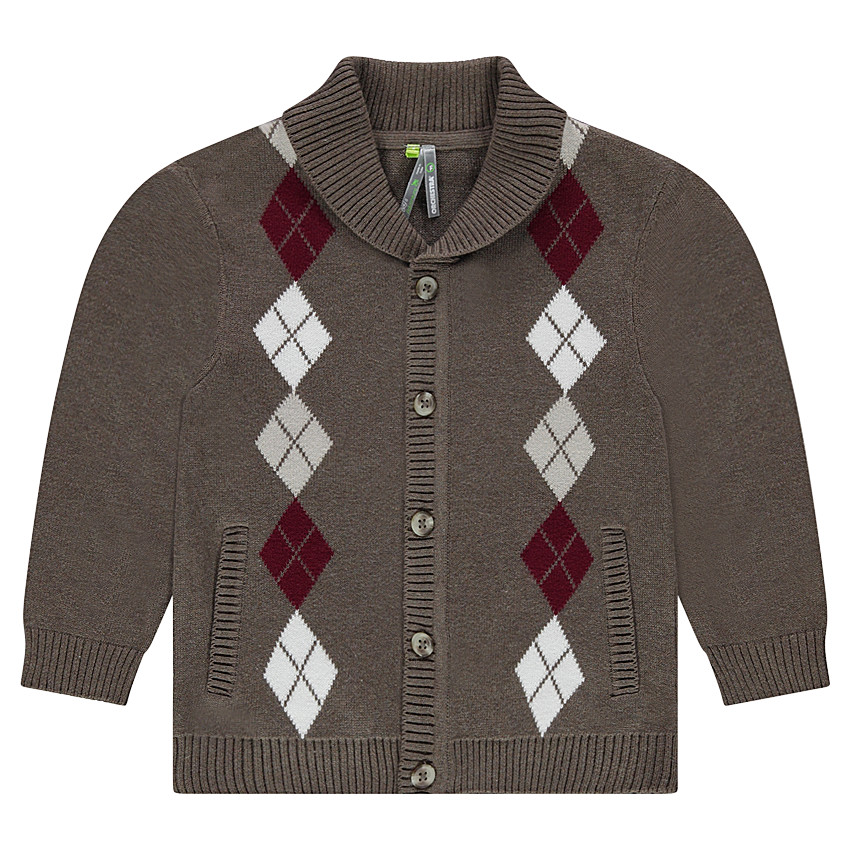 Gilet en tricot motif jacquard 