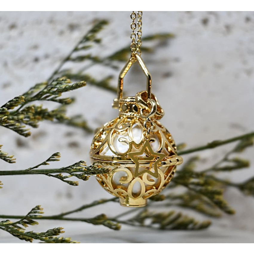 Bola de grossesse cage or - Loria Blanc 