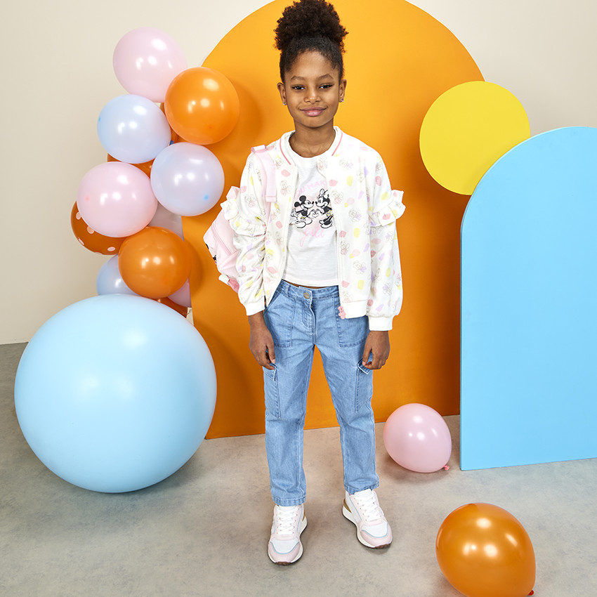 Jean droit cargo pour fille 