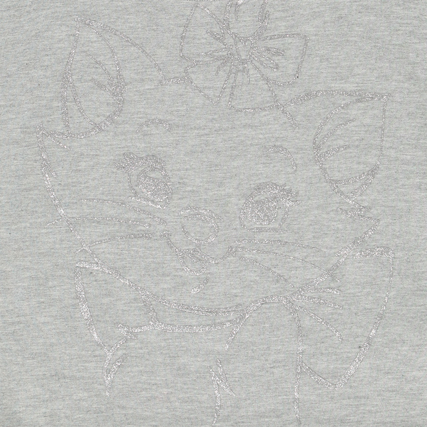 T-shirt forme boîte à manches courtes print Marie Aristochats Disney pour fille 