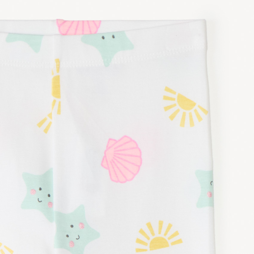 Caleçon corsaire imprimé fantaisie pour bébé fille 