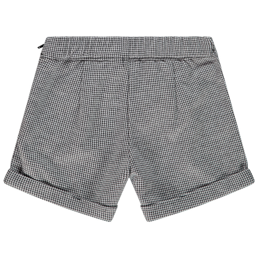 Short en maille pied de poule pour enfant fille 
