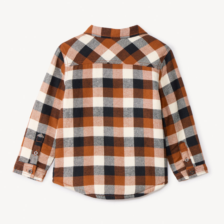 Surchemise à carreaux en flanelle doublée pour bébé garçon  