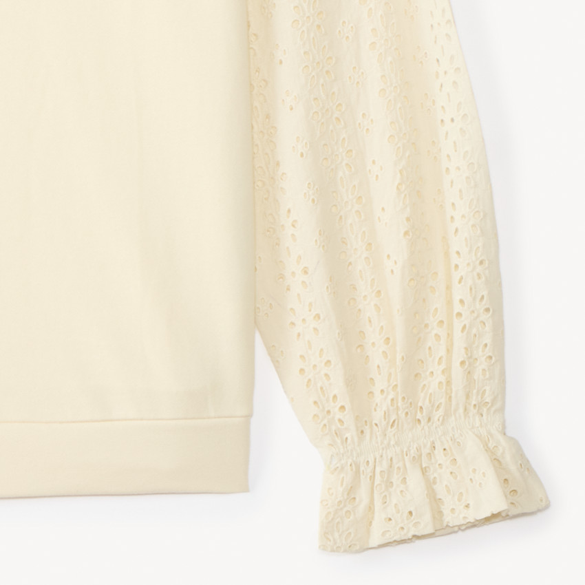 Sweat molleton effet 2en1 uni pour femme 