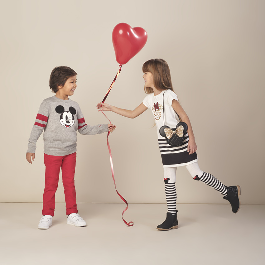 Robe manches courtes en tricot motif Minnie Disney 