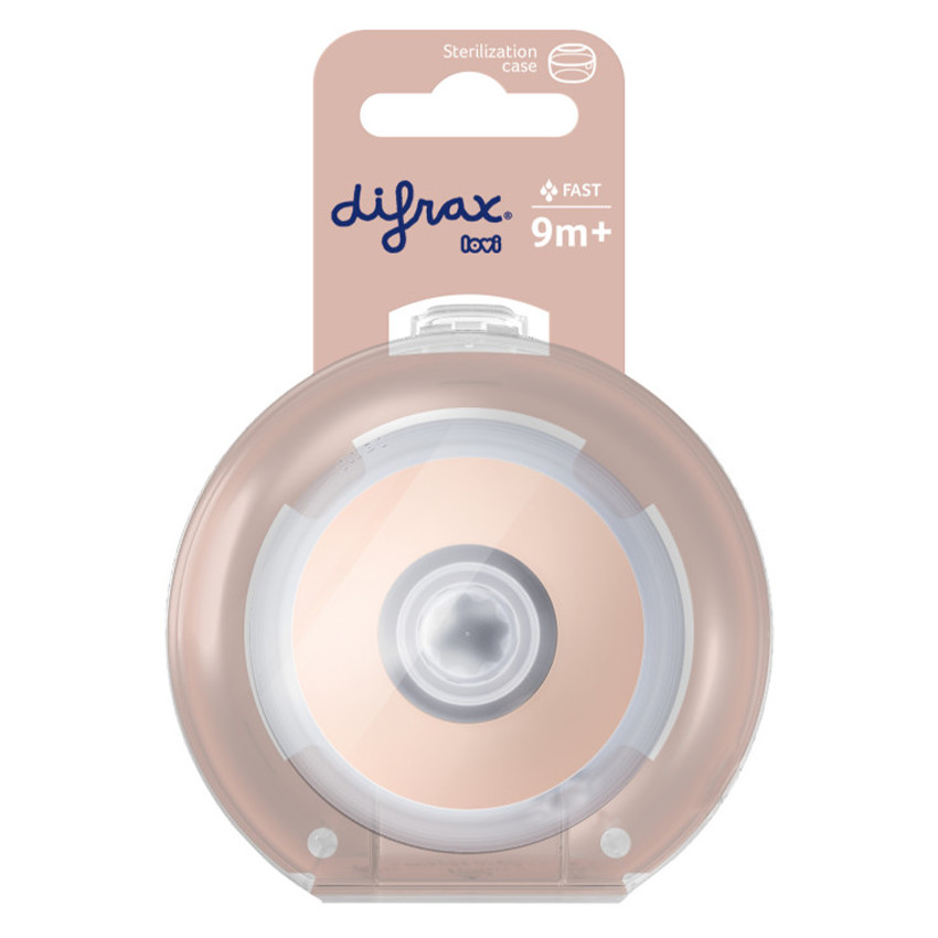Tétine dynamique Mammafeel Débit rapide L 9M+ - Beige (Difrax) - Image 2