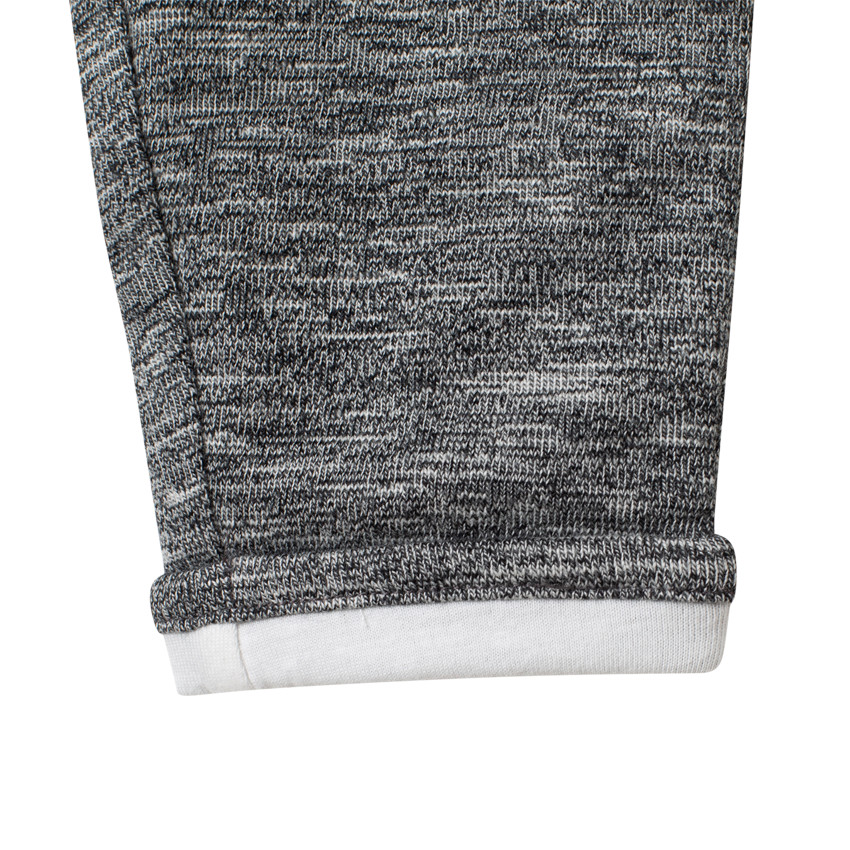 Pantalon en maille chinée doublé jersey 