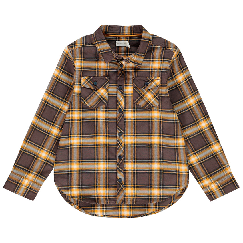 Chemise manches longues à carreaux pour enfant garçon 