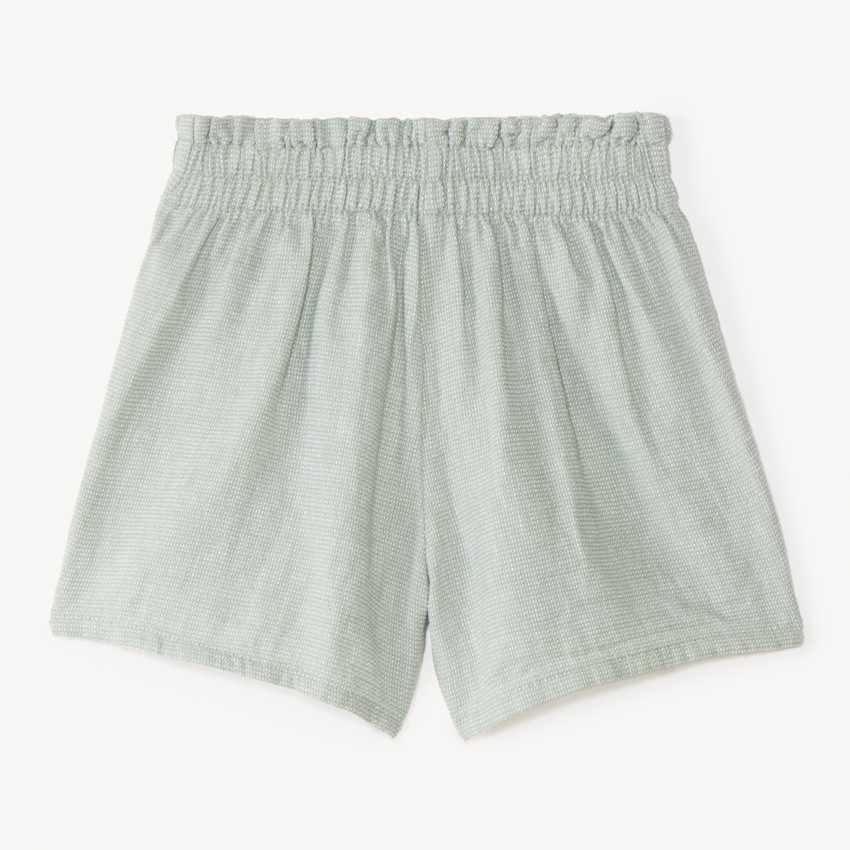 Short en toile avec galon à pompons pour fille 