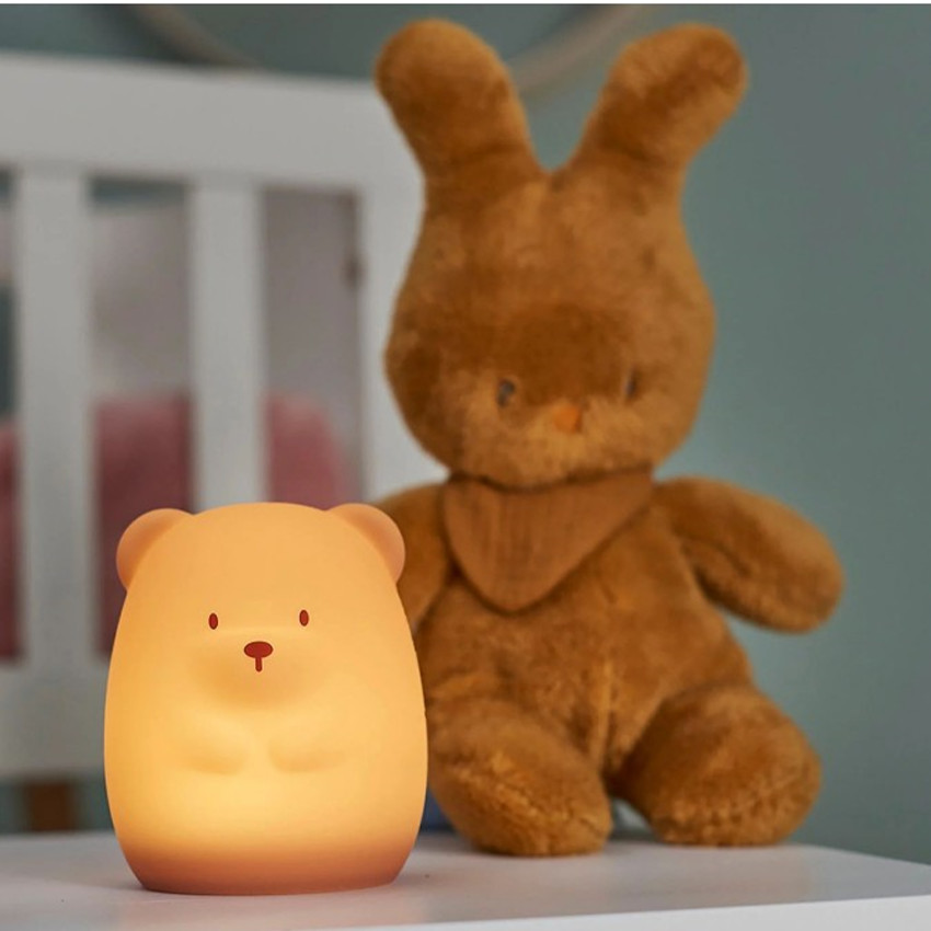 Veilleuse ours en silicone marron 