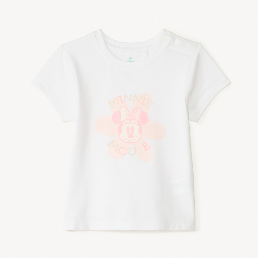 T-shirt manches courtes Minnie Disney pour bébé fille 
