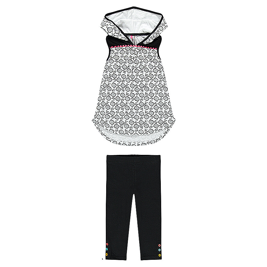 Ensemble robe à capuche et legging 