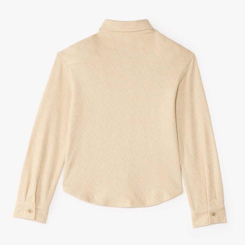 Chemise garçon manches longues texturée 