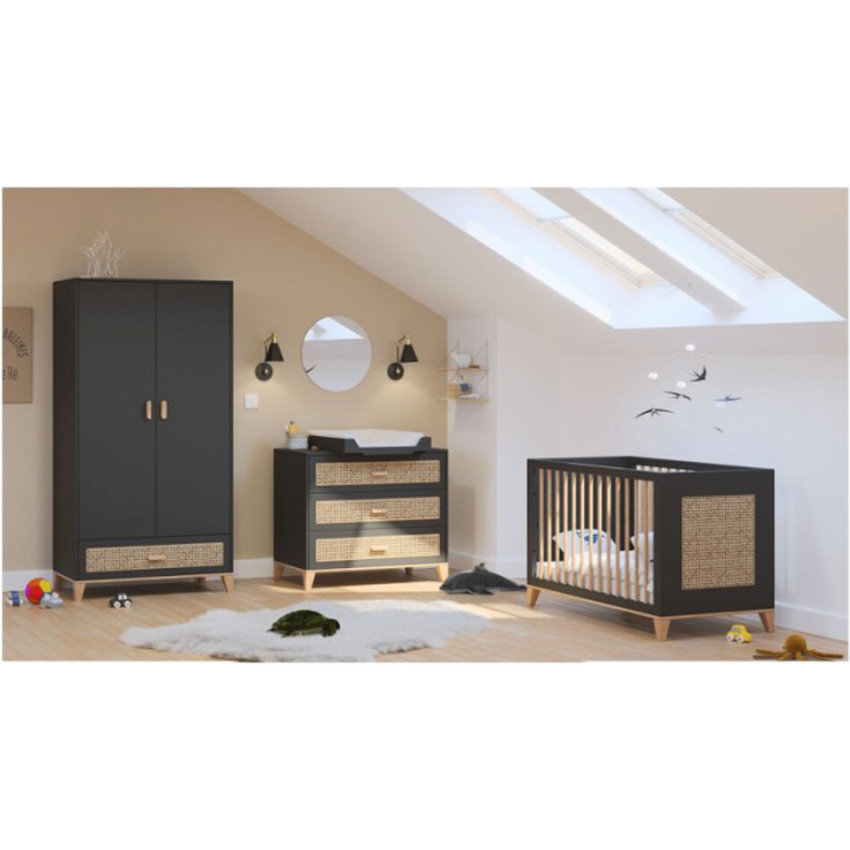 Armoire 2 portes - Canne Noir 