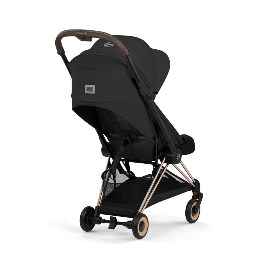 Poussette ultra-compacte Coya 2026 + Nacelle Lux - Rosegold / Sepia Black 