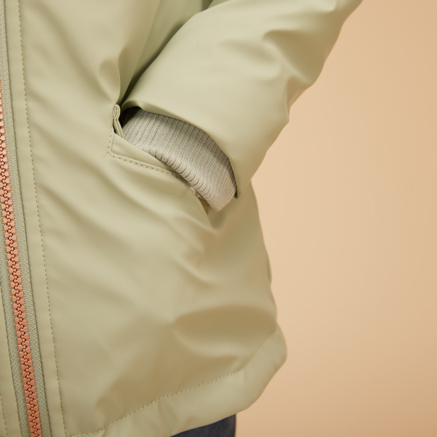 Parka gomme déperlante doublure sherpa pour fille 