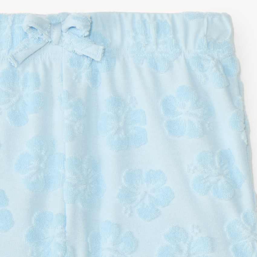 Short en maille éponge avec motifs fantaisie en relief pour bébé fille 