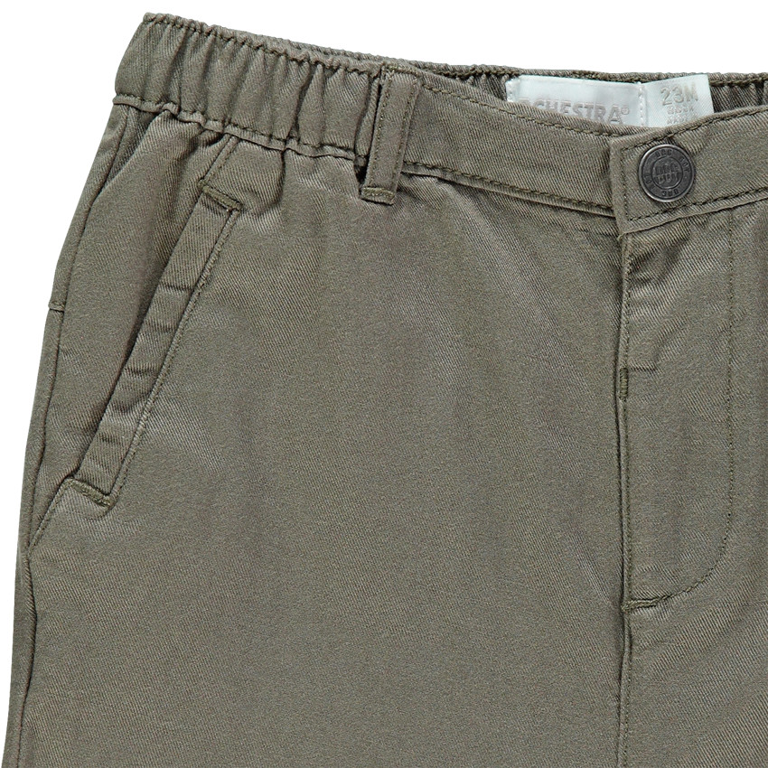 Pantalon battle uni en toile taille élastiquée pour bébé garçon 