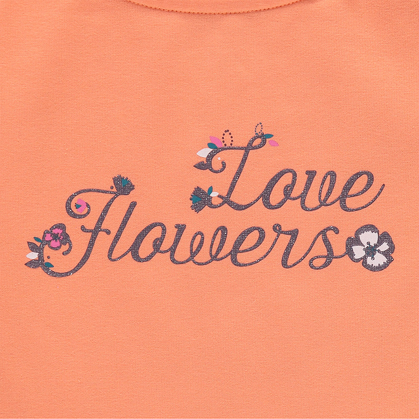 Ensemble avec tee-shirt court et short en molleton effet jeans 