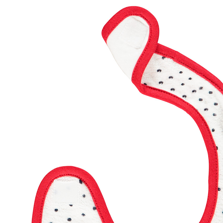 Bavoir à pois print coeur 