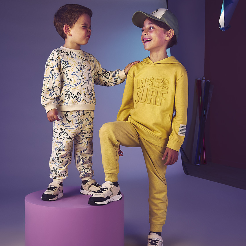 Sweat à capuche en molleton fantaisie pour garçon  
