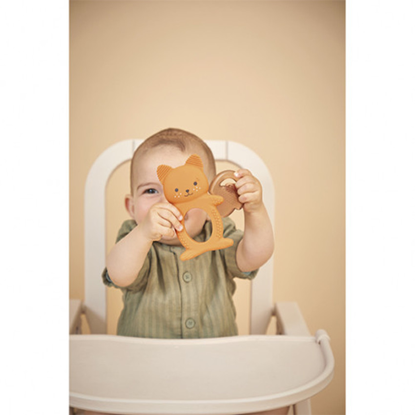 Duo anneau dentition et réfrigérant Ecureuil Orange 