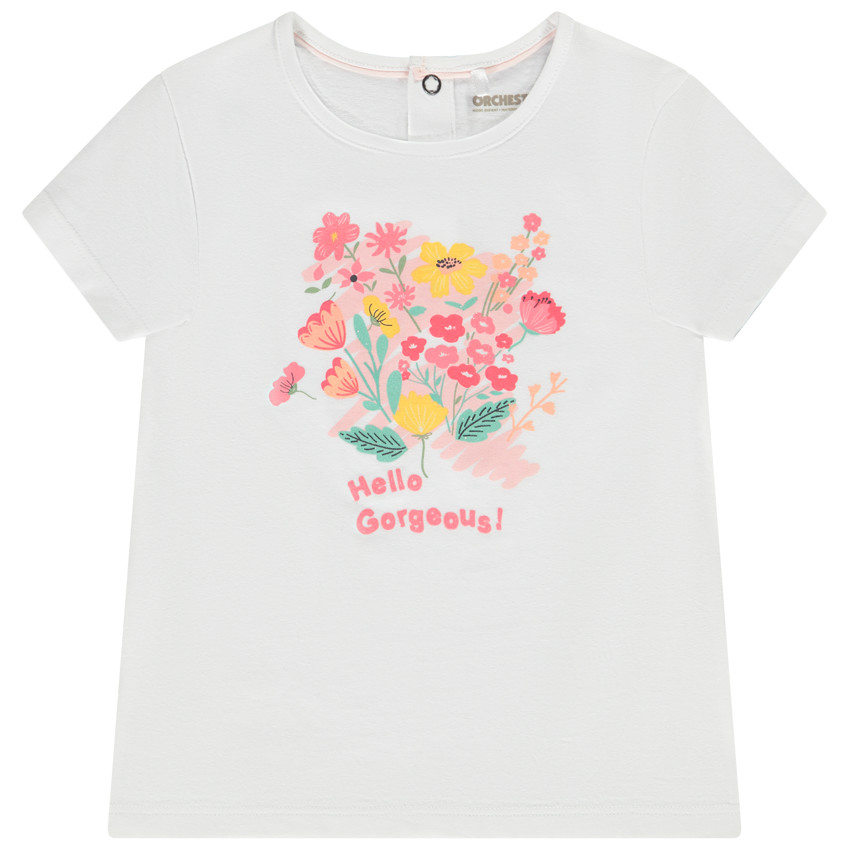 T-shirt manches courtes en jersey print fantaisie pour bébé fille