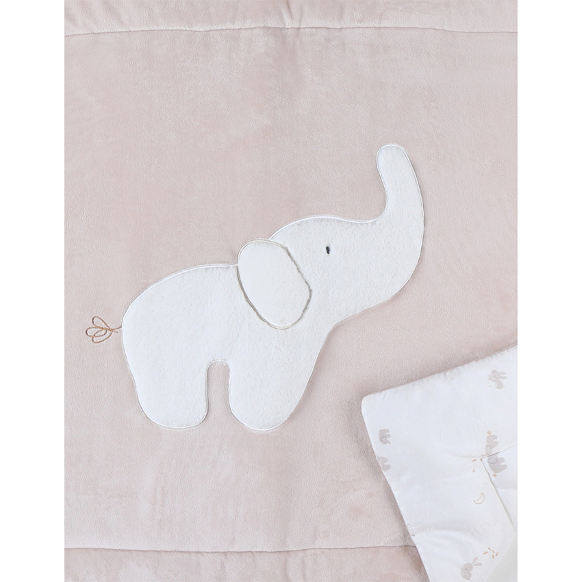 Tapis de parc Veloudoux réversible 75x95cm Bali Moka Snow 