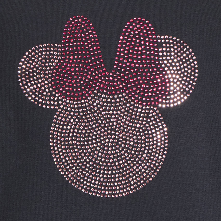 Sweat fille en molleton strass Minnie Disney 