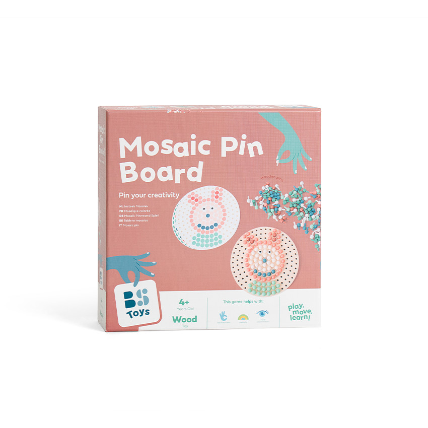 Jeu d'adresse mosaïque colorée en bois  