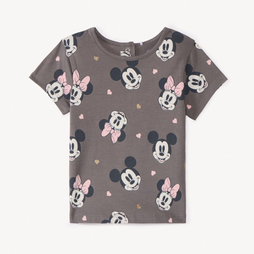 T-shirt manches courtes imprimé Minnie Disney pour bébé fille