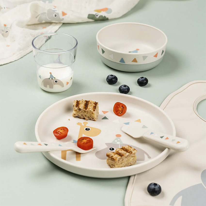 Assiette pour bébé Foodie Celebration sable 
