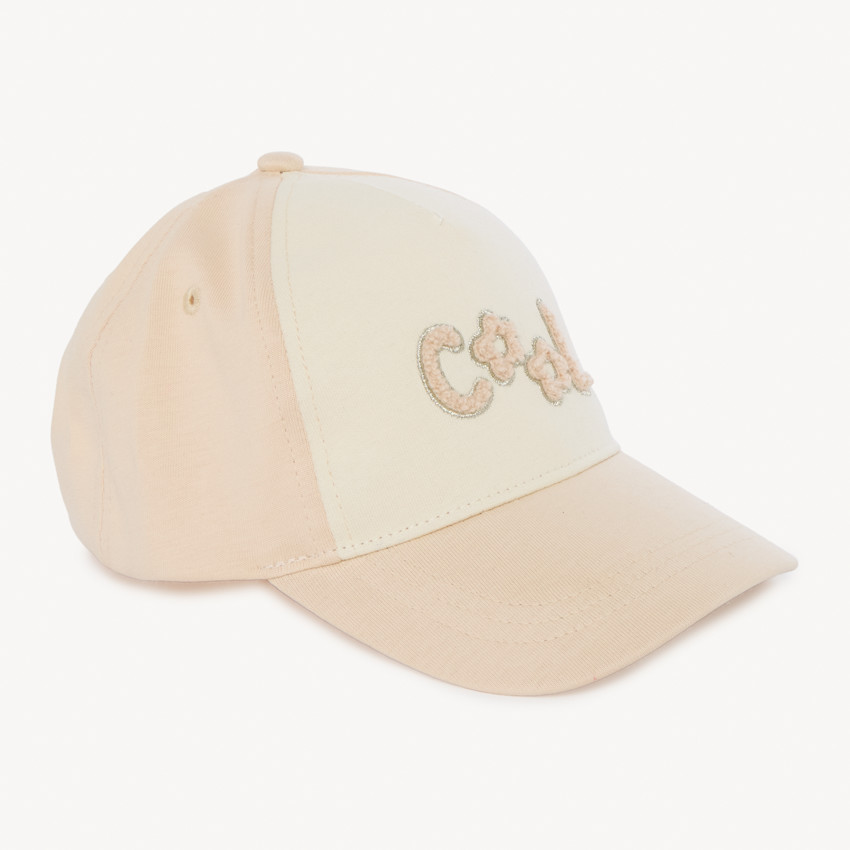 Casquette molleton à patchs bouclette pour fille