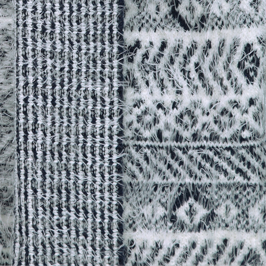 Junior - Gilet à pans en jacquard ethnique effet "poils" 