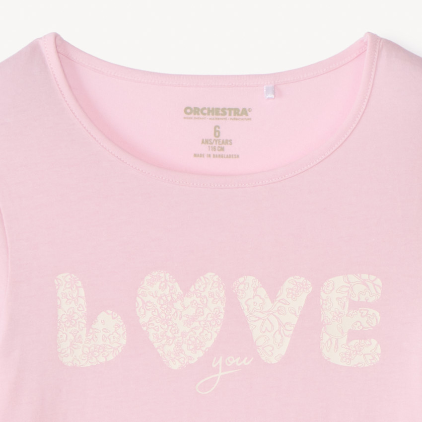 T-shirt manches courtes printé pour fille 