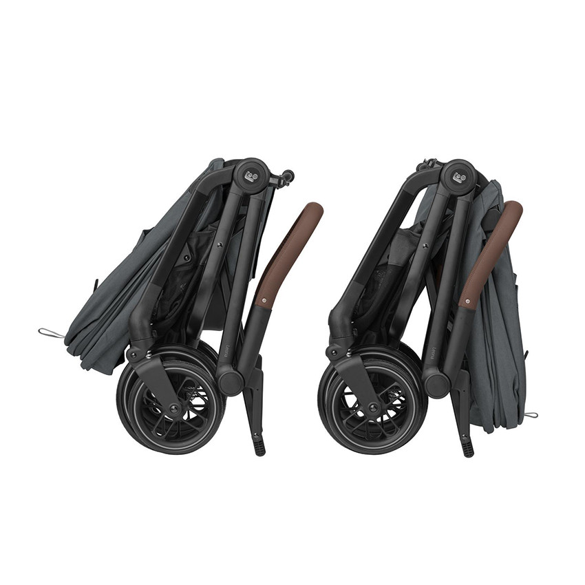 Poussette ultra-compacte Leona² twillic graphite/brown 
