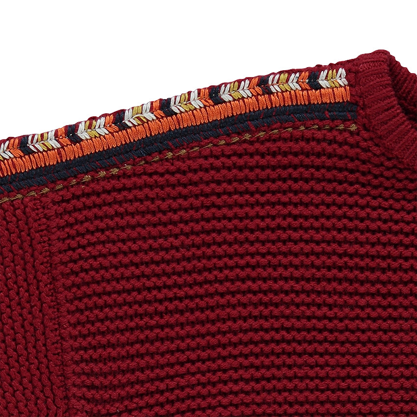 Junior - Pull large en grosse maille avec broderies 