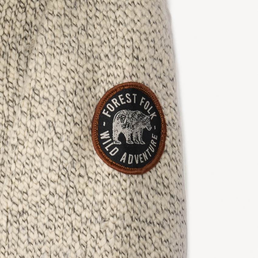 Gilet à capuche en tricot doublé sherpa pour garçon 