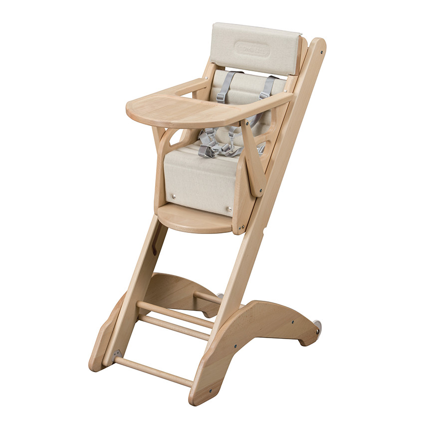 Chaise haute évolutive Manon multi-positions – Vernis Naturel  