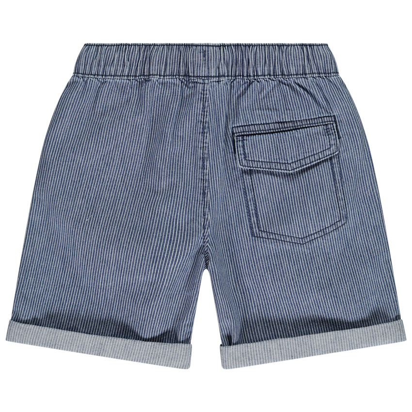 Bermuda fantaisie à fines rayures pour garçon 