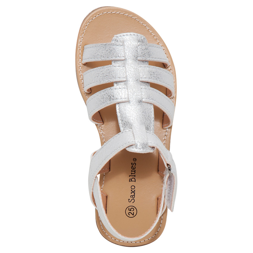 Nu pieds argentés sales