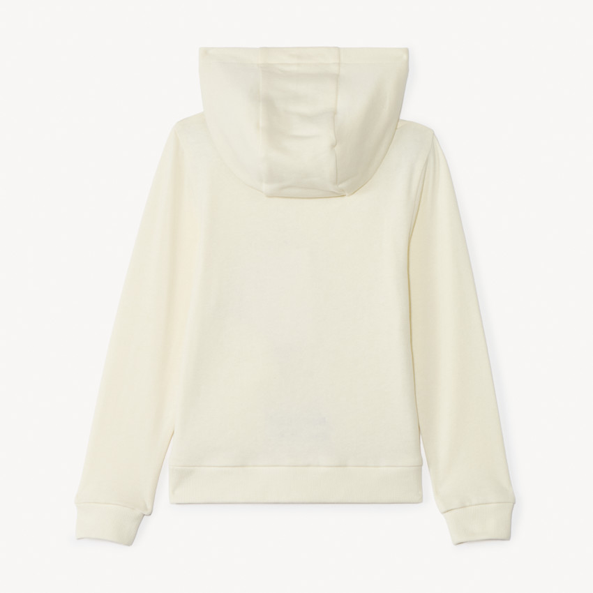 Gilet molleton uni à capuche pour fille 