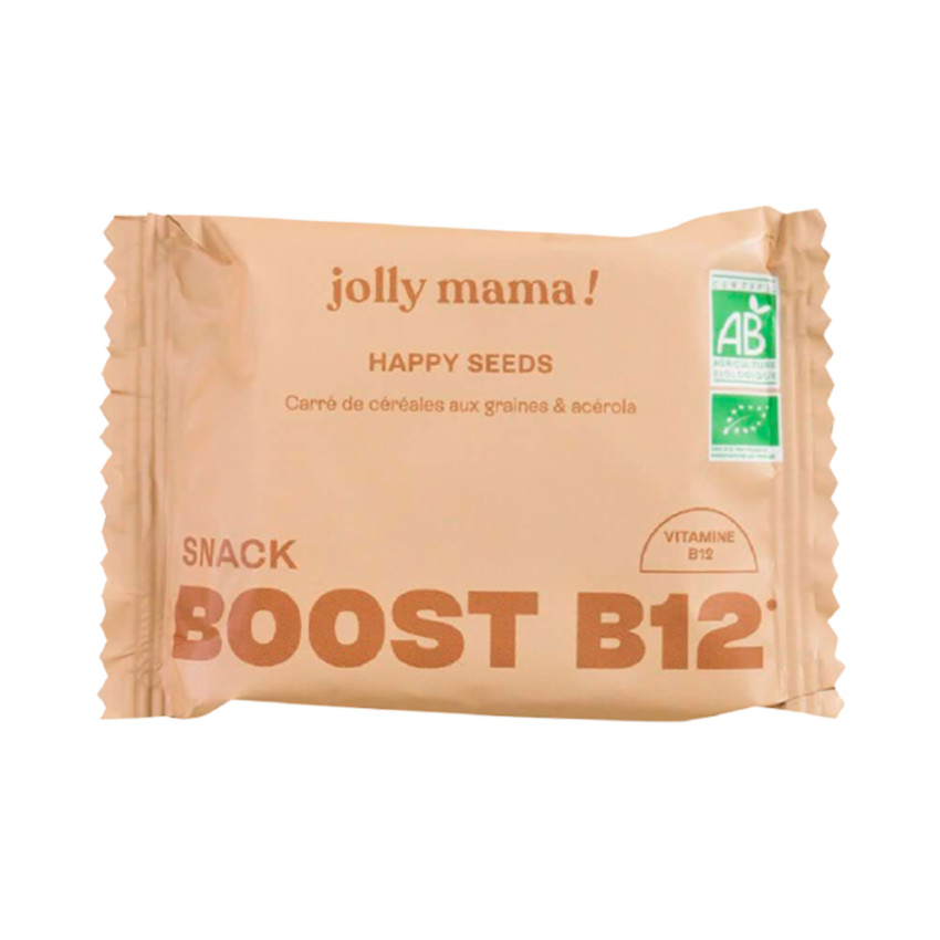 Snack aux céréales Happy Seeds riche en vitamine B12 