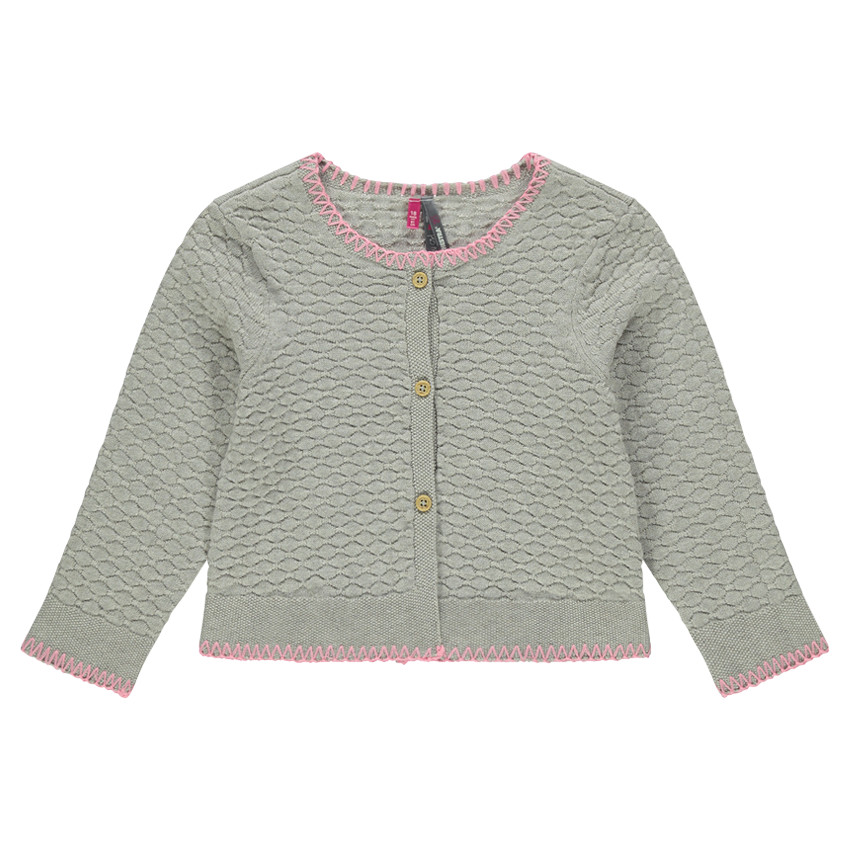 Gilet brodé en point fantaisie  