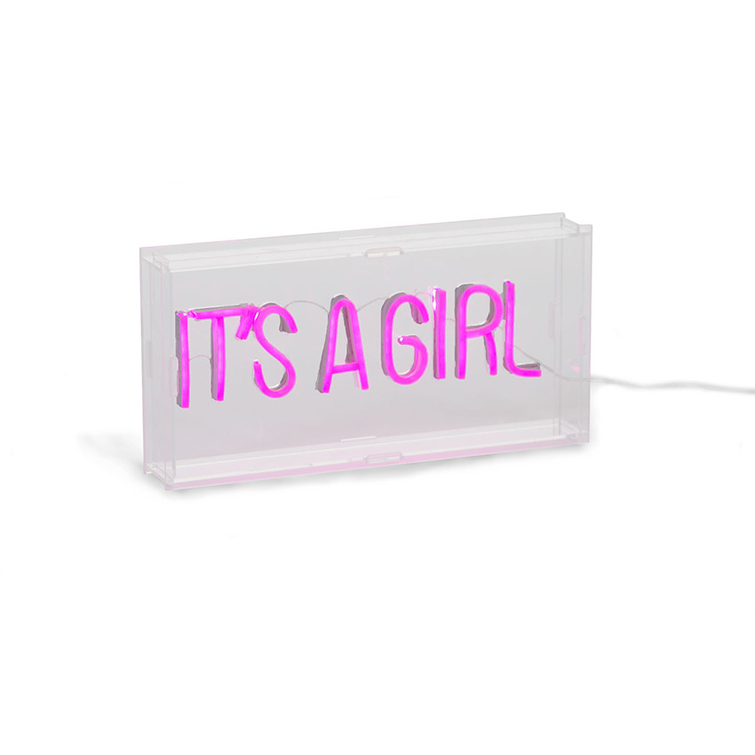 Lampe néon "It's a Girl" - Rose  